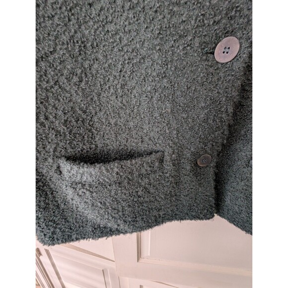 EILEEN FISHER Forest Green Wool Boucle Jacket Size Large EUC - Picture 3 of 7